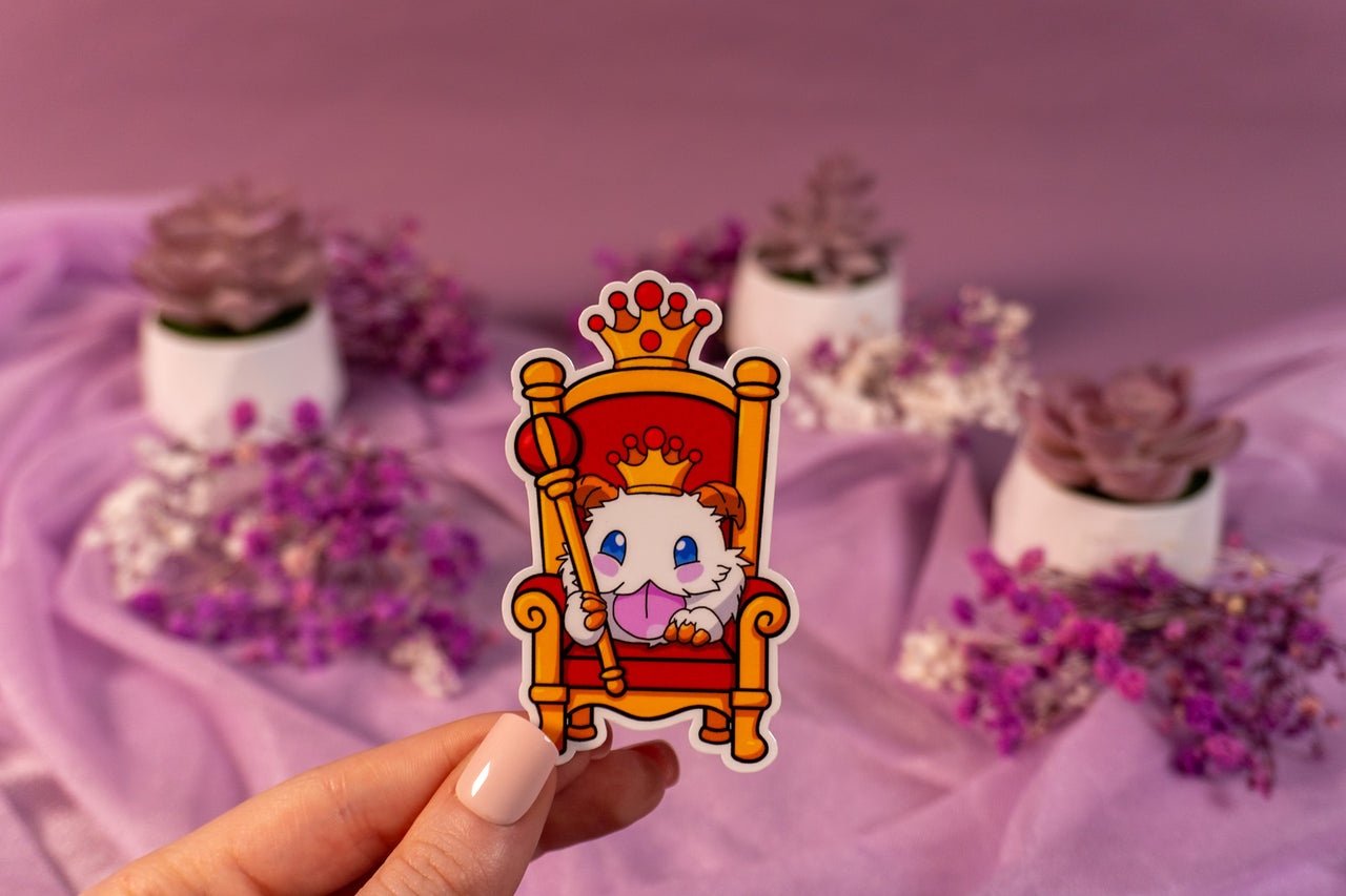 Royal Poro King Throne Sticker