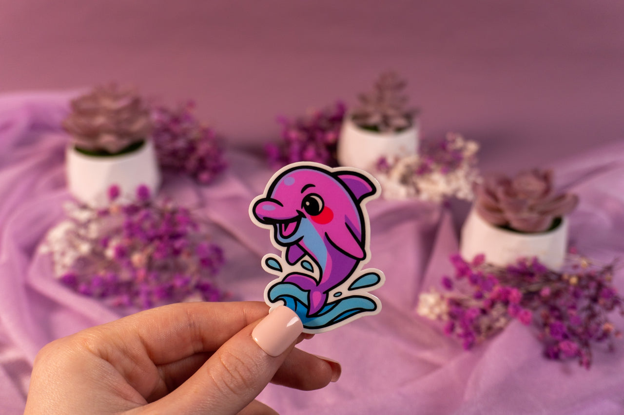 Dolphin Pink Sticker