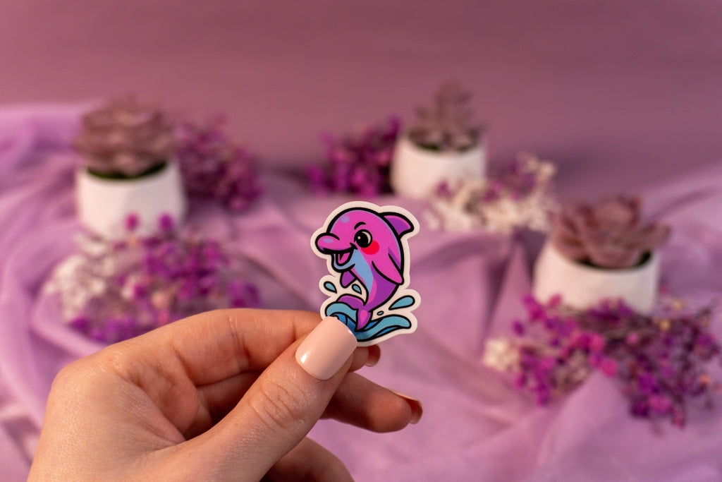 Dolphin Pink Sticker