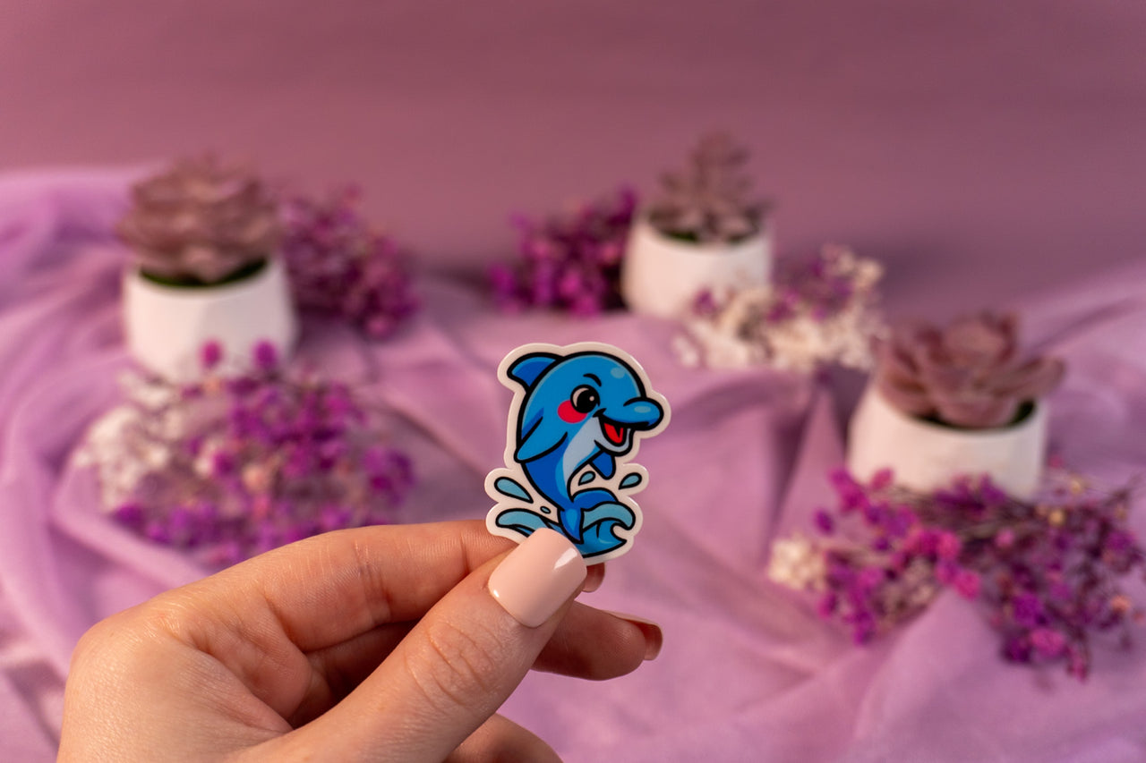 Dolphin Blue Sticker