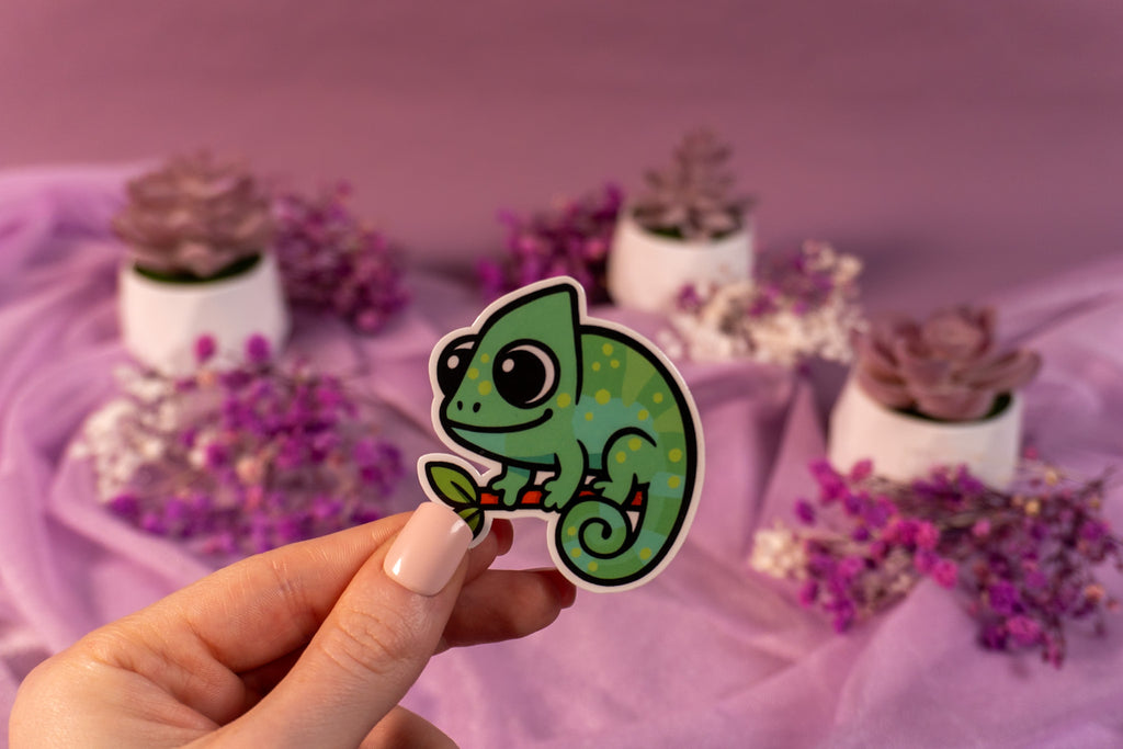 Chameleon Green Sticker