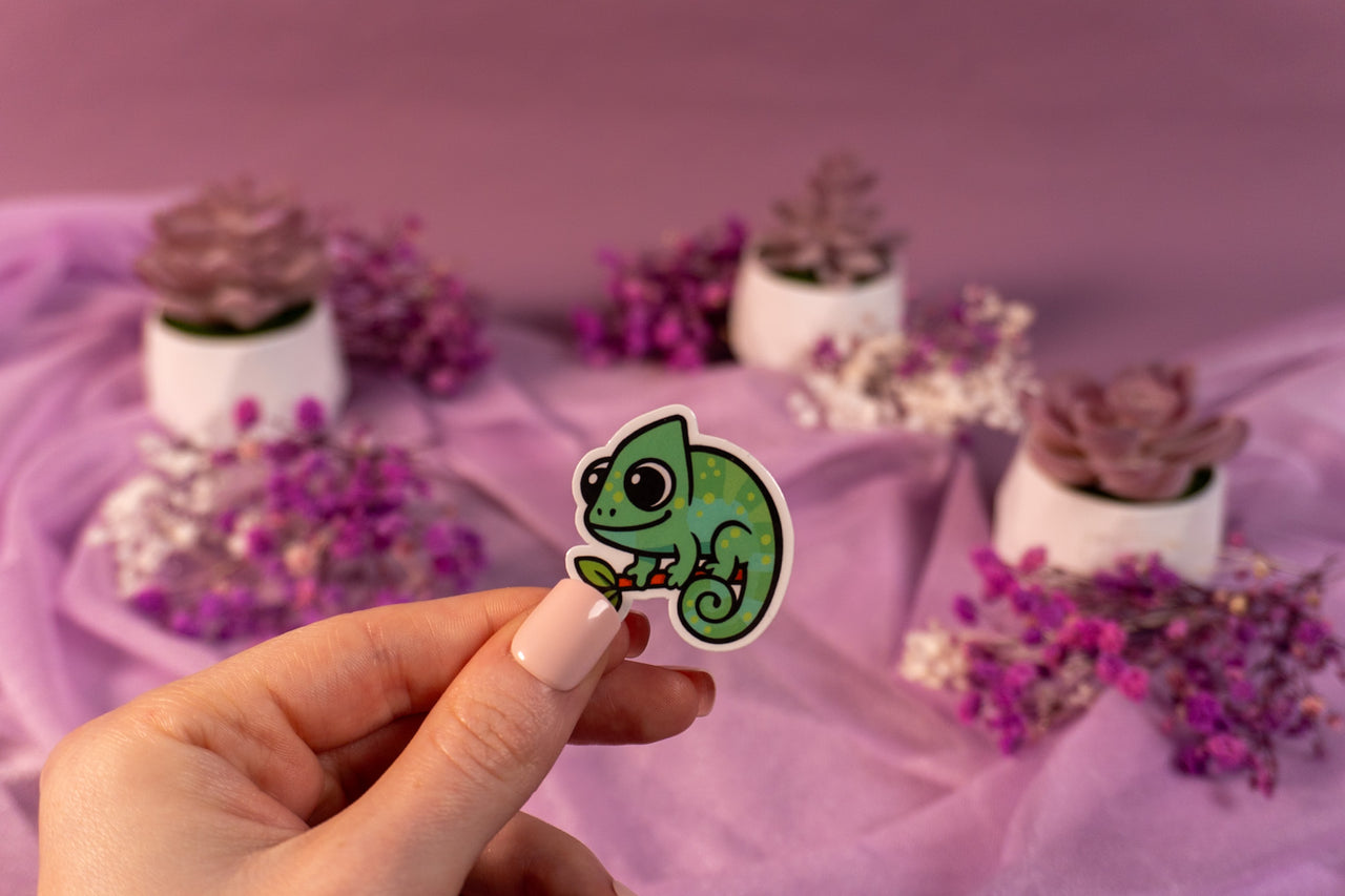 Chameleon Green Sticker