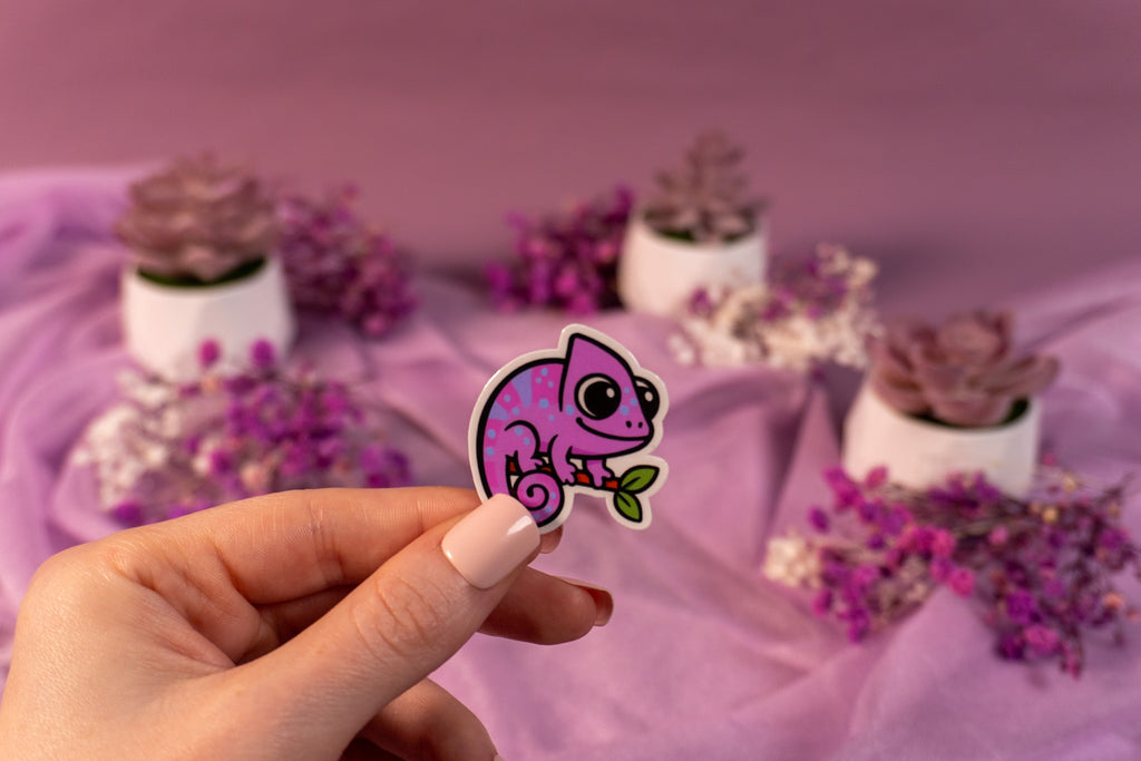 Chameleon Pink Sticker