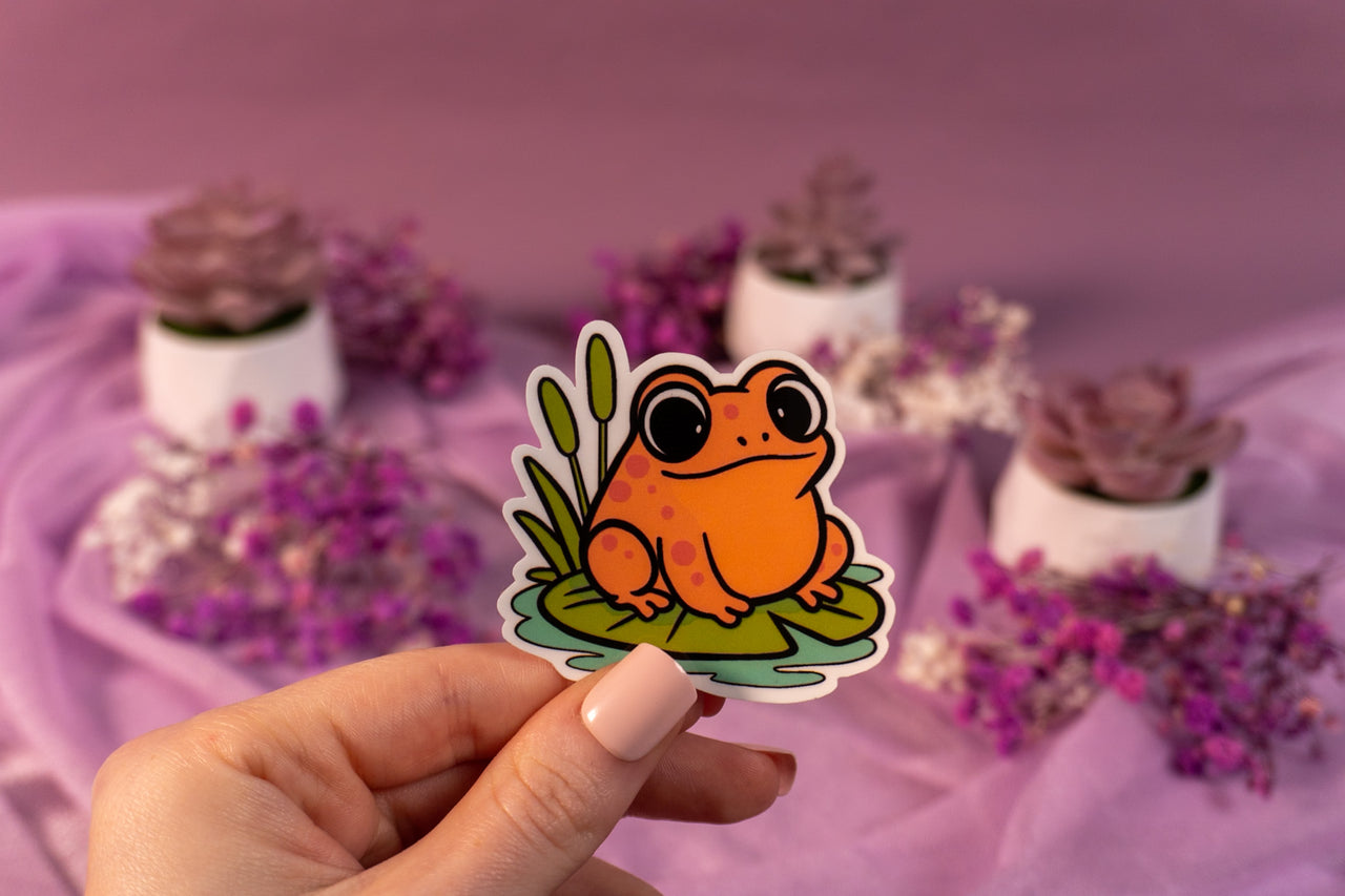 Toad Orange Sticker