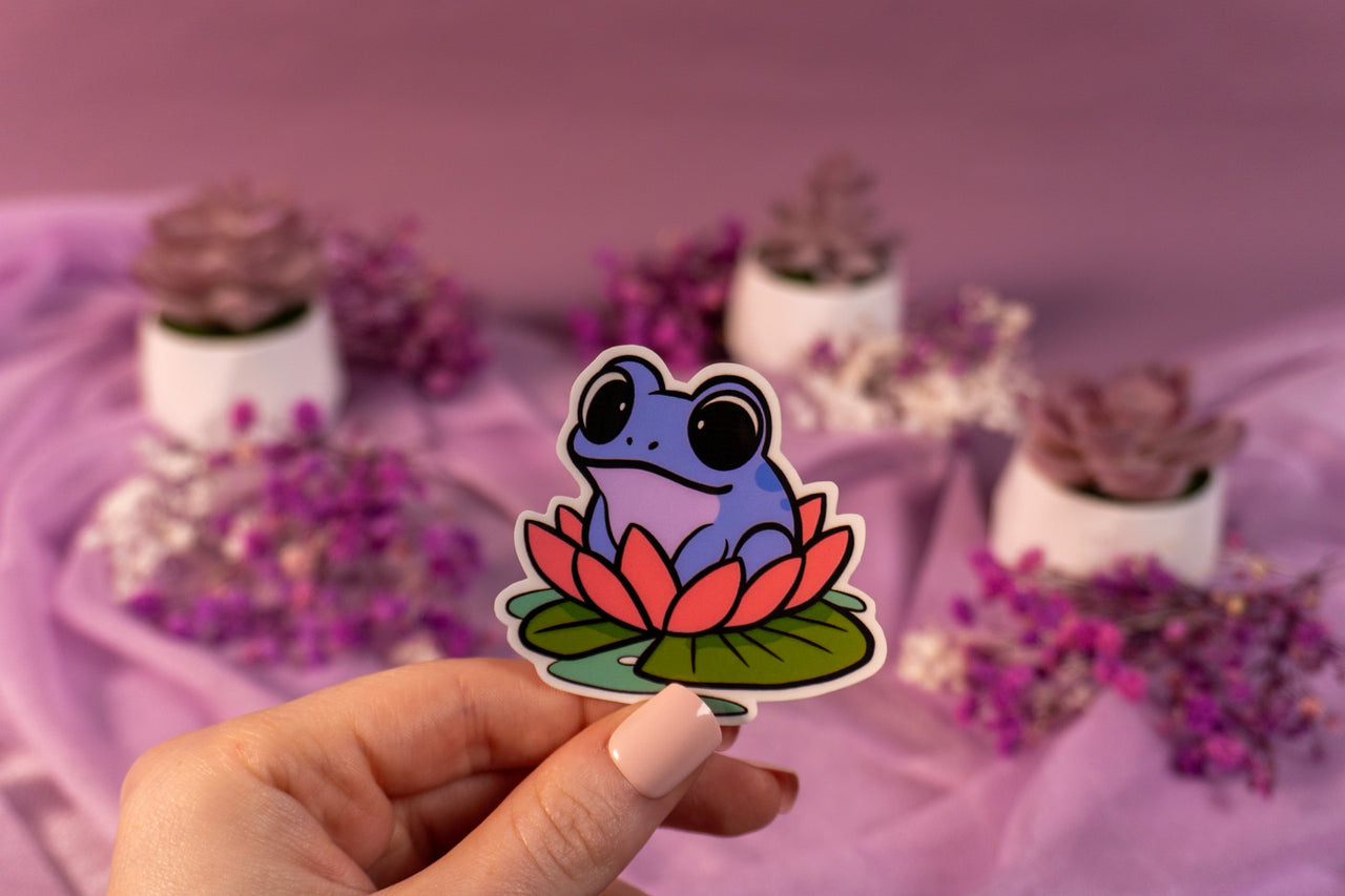 Frog Purple Sticker