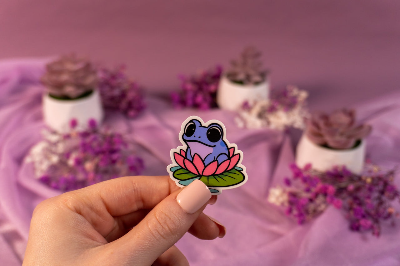 Frog Purple Sticker