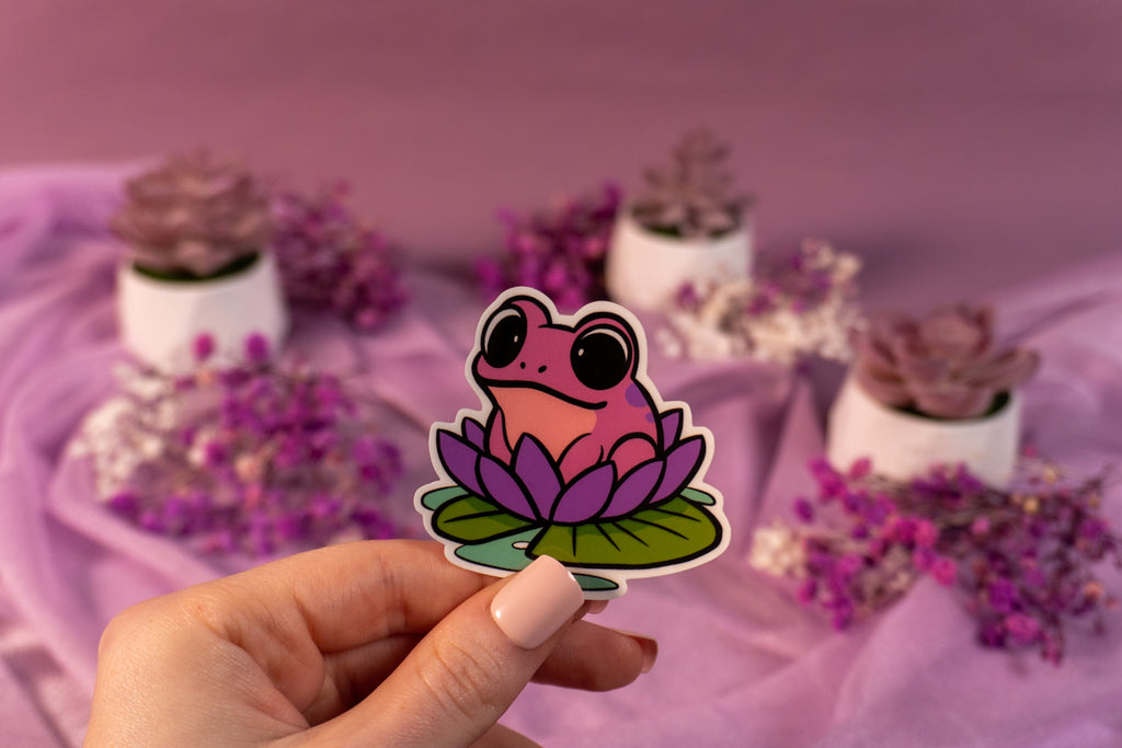 Frog Pink Sticker