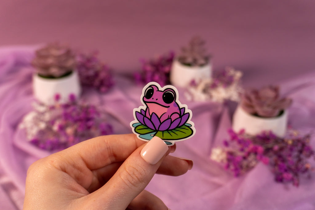 Frog Pink Sticker