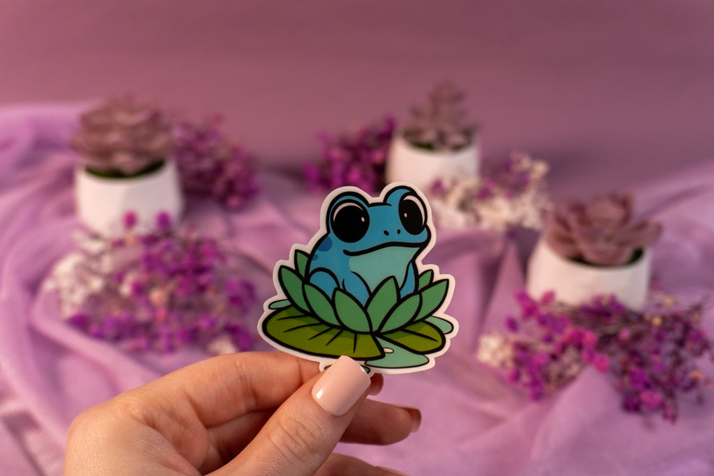 Frog Blue Sticker