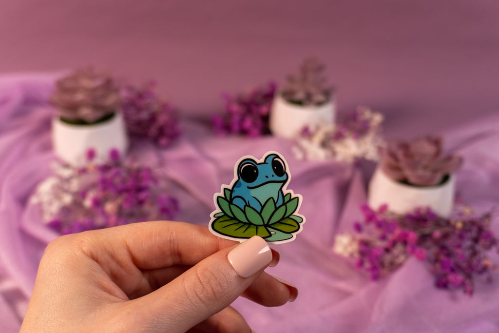 Frog Blue Sticker