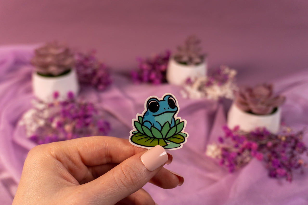 Frog Blue Sticker