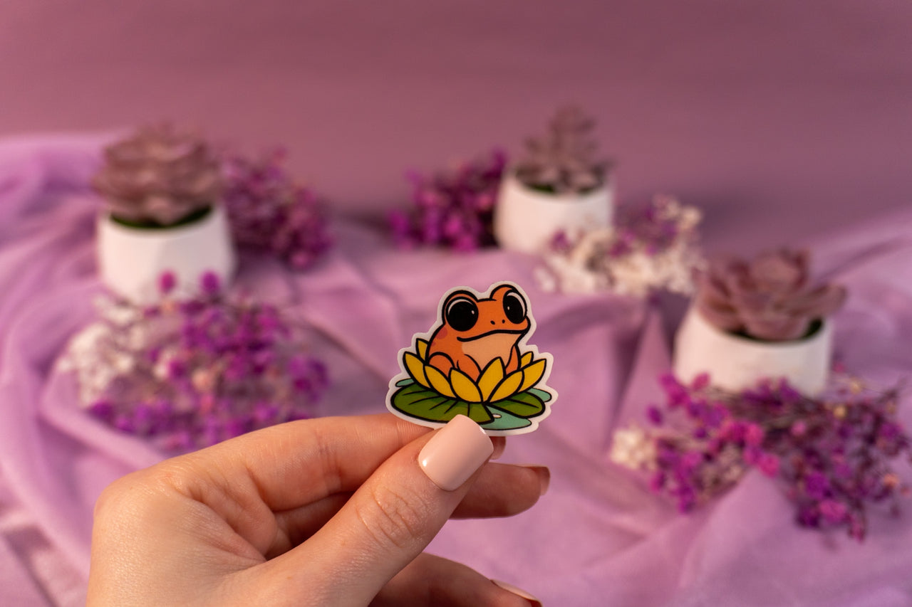 Frog Orange Sticker