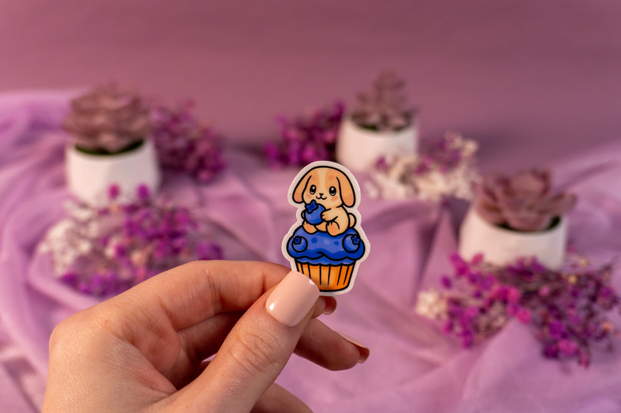 Blueberry Cupcake Sticker