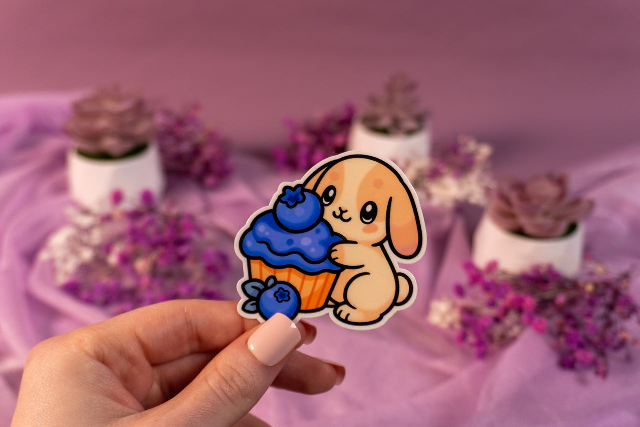Bunny Cupcake Sticker