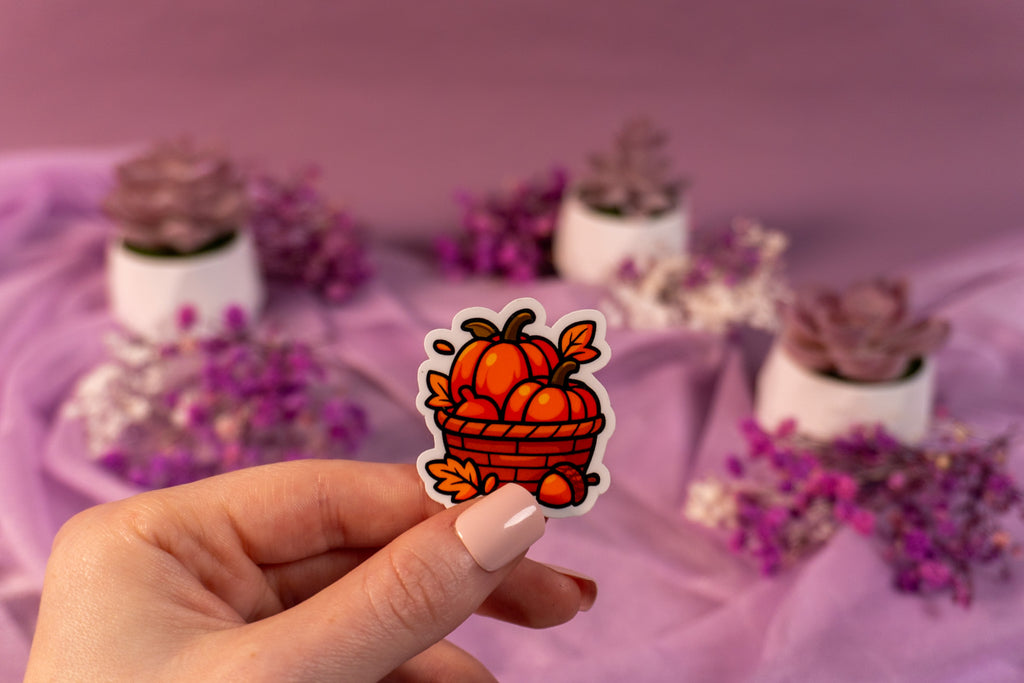 Basket of Pumpkins Sticker
