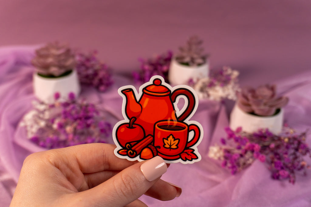 Autumn Tea Time Sticker