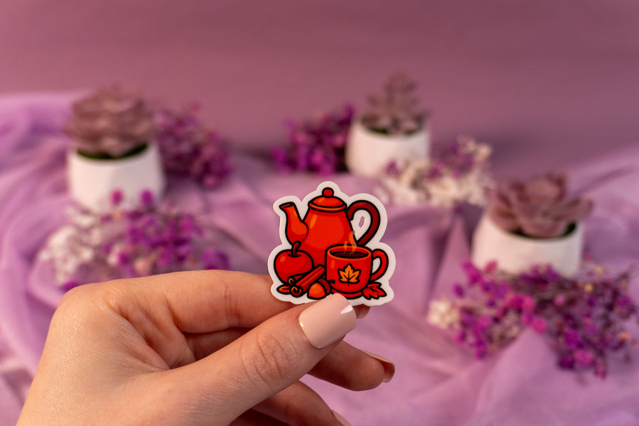 Autumn Tea Time Sticker
