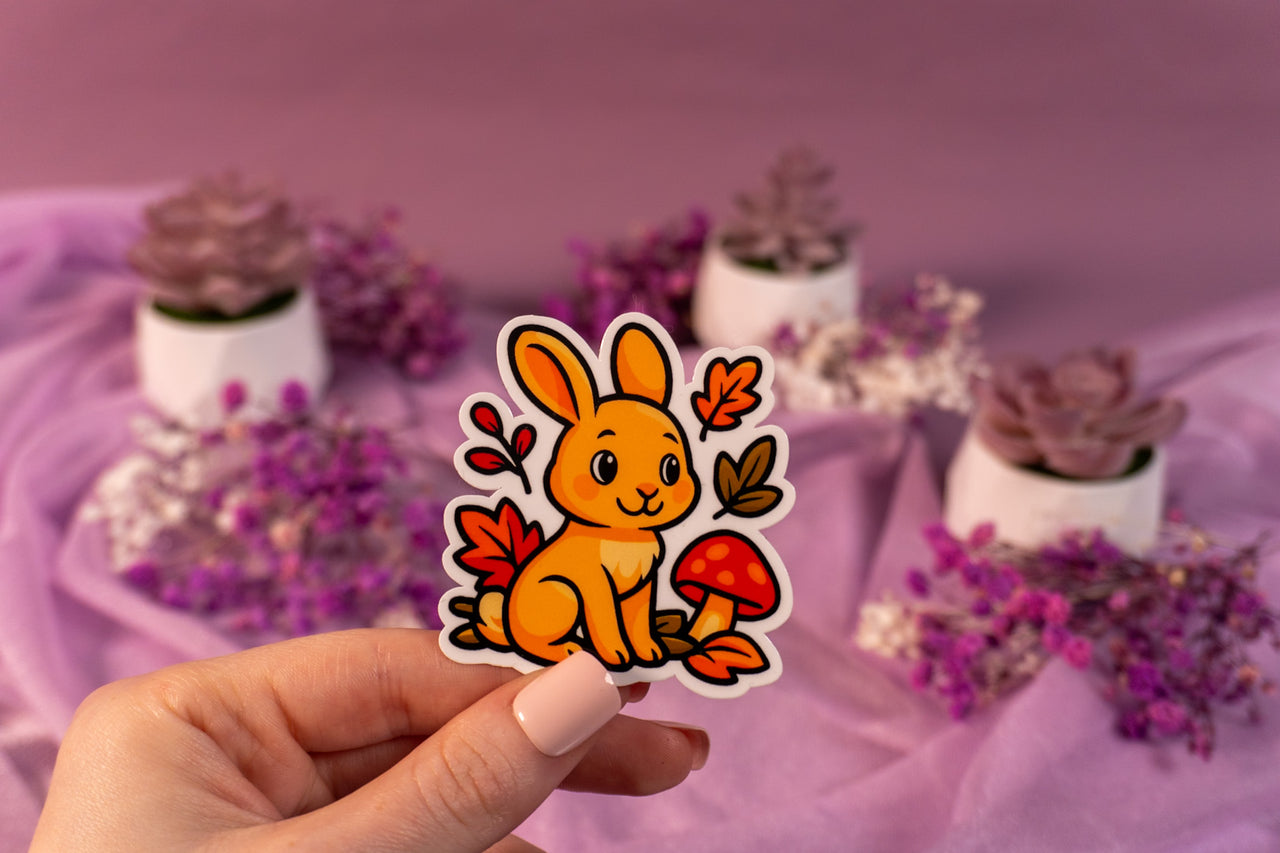 Autumn Bunny Sticker