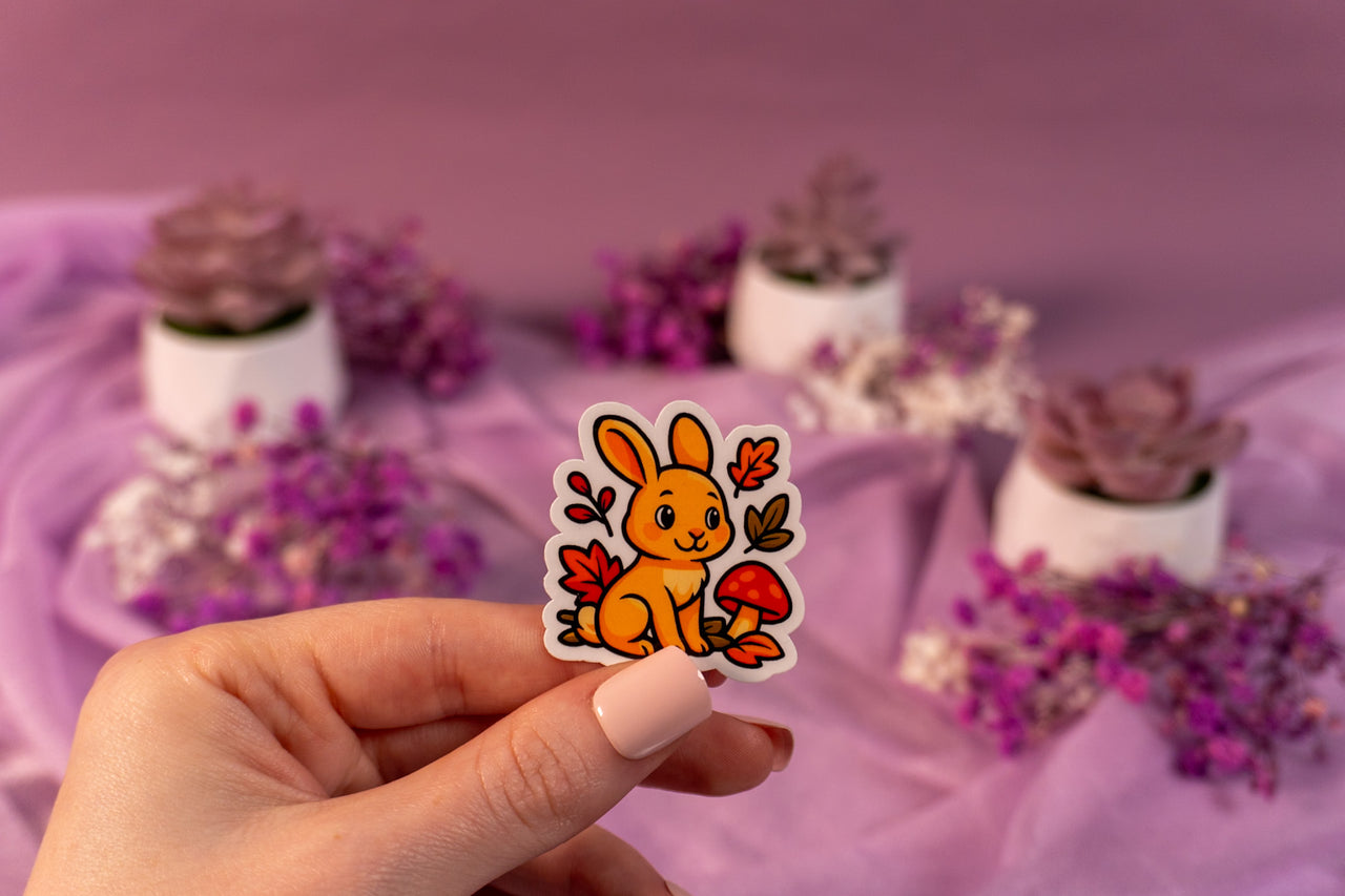 Autumn Bunny Sticker