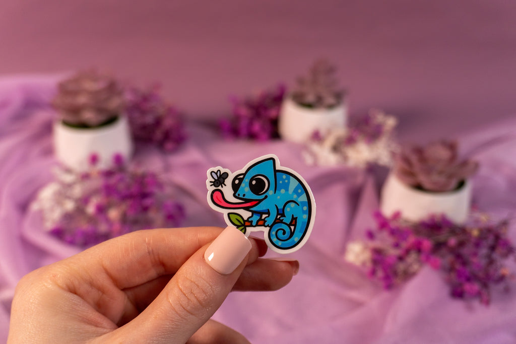 Chameleon Blue Sticker
