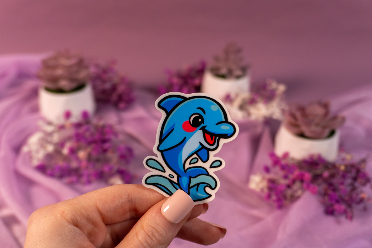 Dolphin Blue Sticker