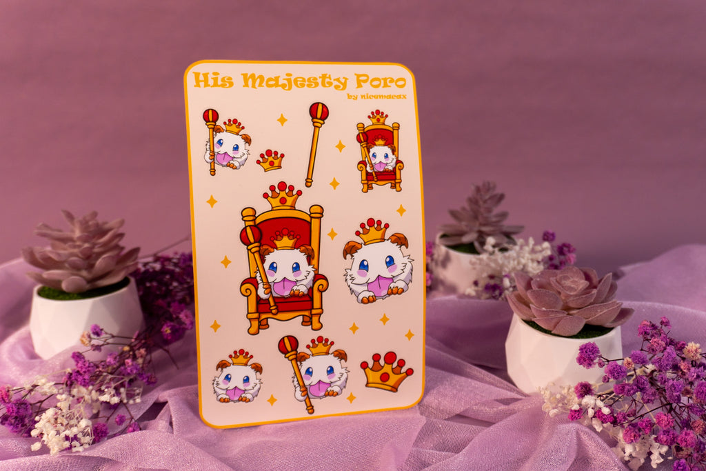 His Majesty Poro Sticker Sheet