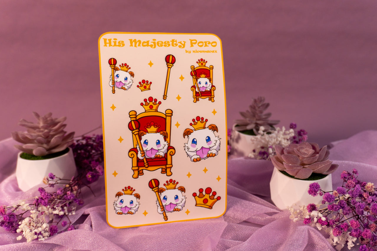 His Majesty Poro Sticker Sheet