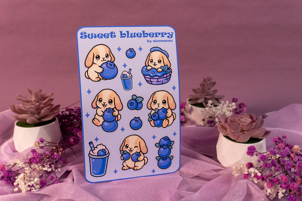 Sweet Blueberry Sticker Sheet