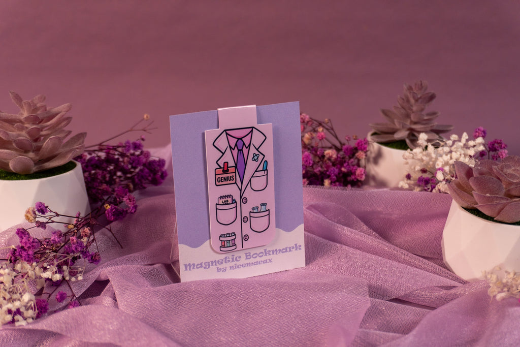Laboratory Genius Pink Magnetic Bookmark