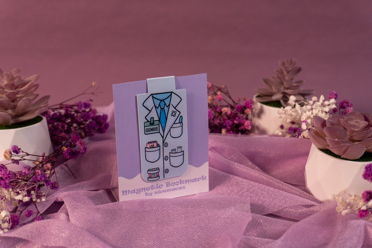 Laboratory Genius Blue Magnetic Bookmark