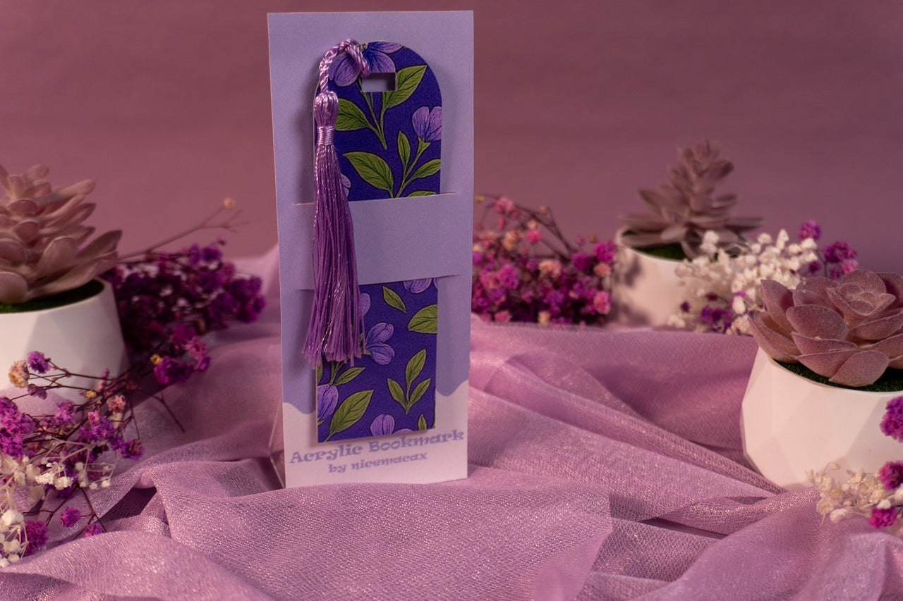 Blooming Leaves Acrylic Bookmark