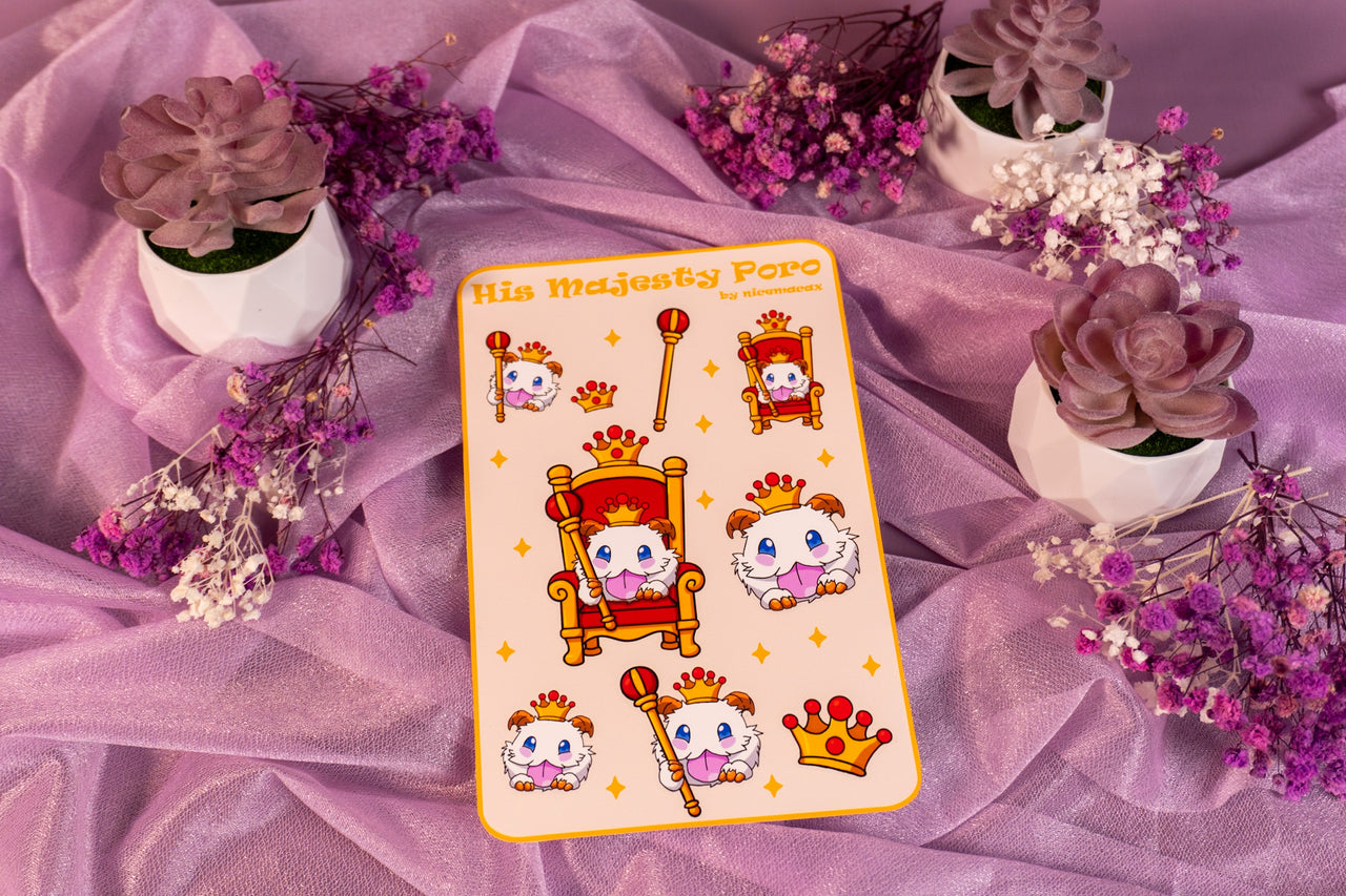 His Majesty Poro Sticker Sheet
