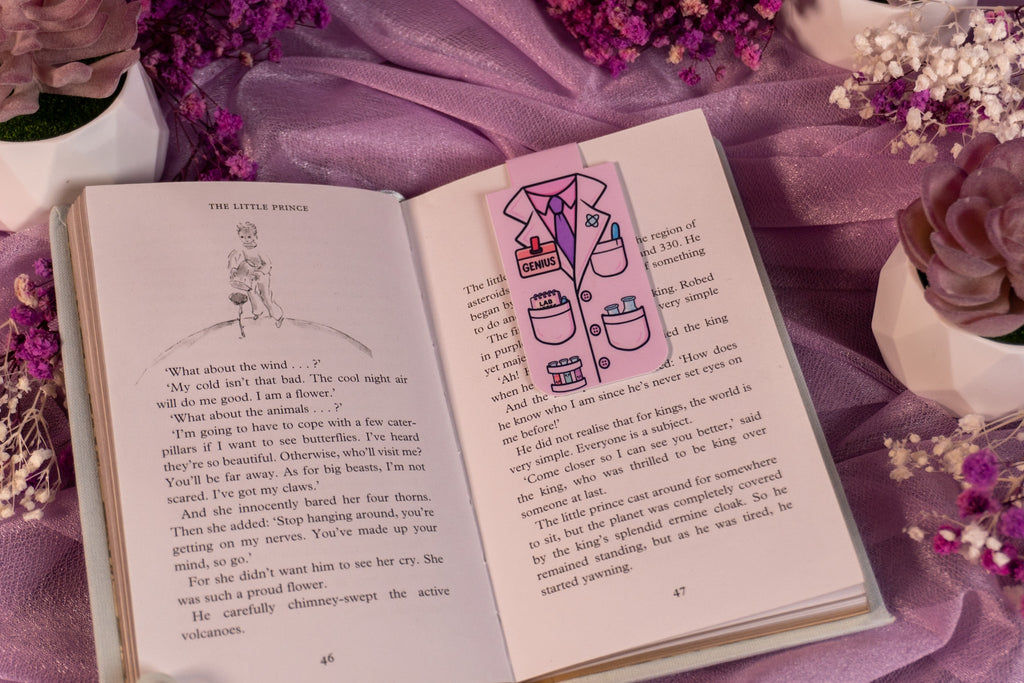 Laboratory Genius Pink Magnetic Bookmark