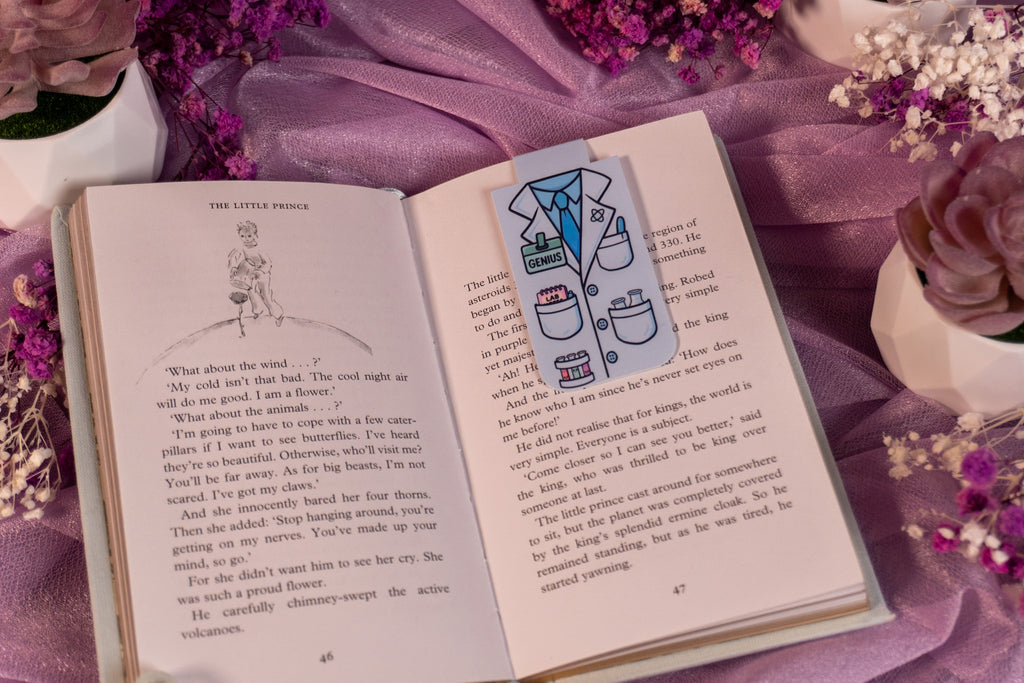 Laboratory Genius Blue Magnetic Bookmark