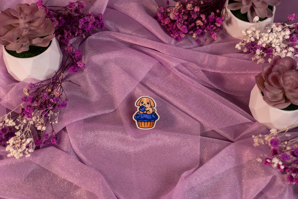 Blueberry Cupcake Sticker