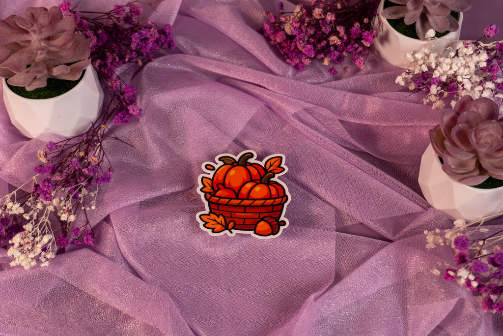 Basket of Pumpkins Sticker