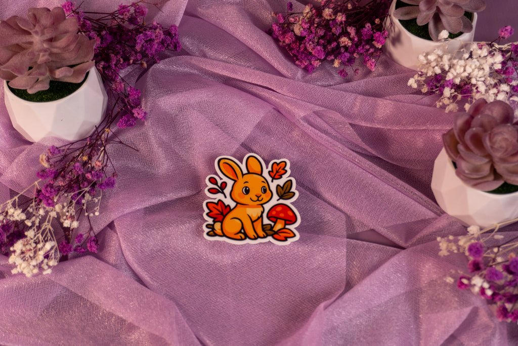Autumn Bunny Sticker
