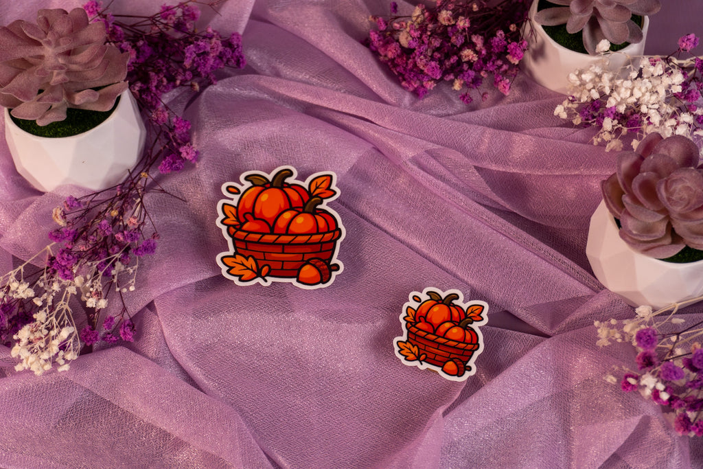 Basket of Pumpkins Sticker
