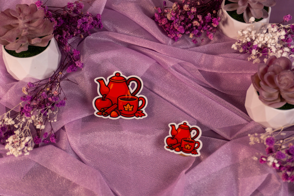 Autumn Tea Time Sticker