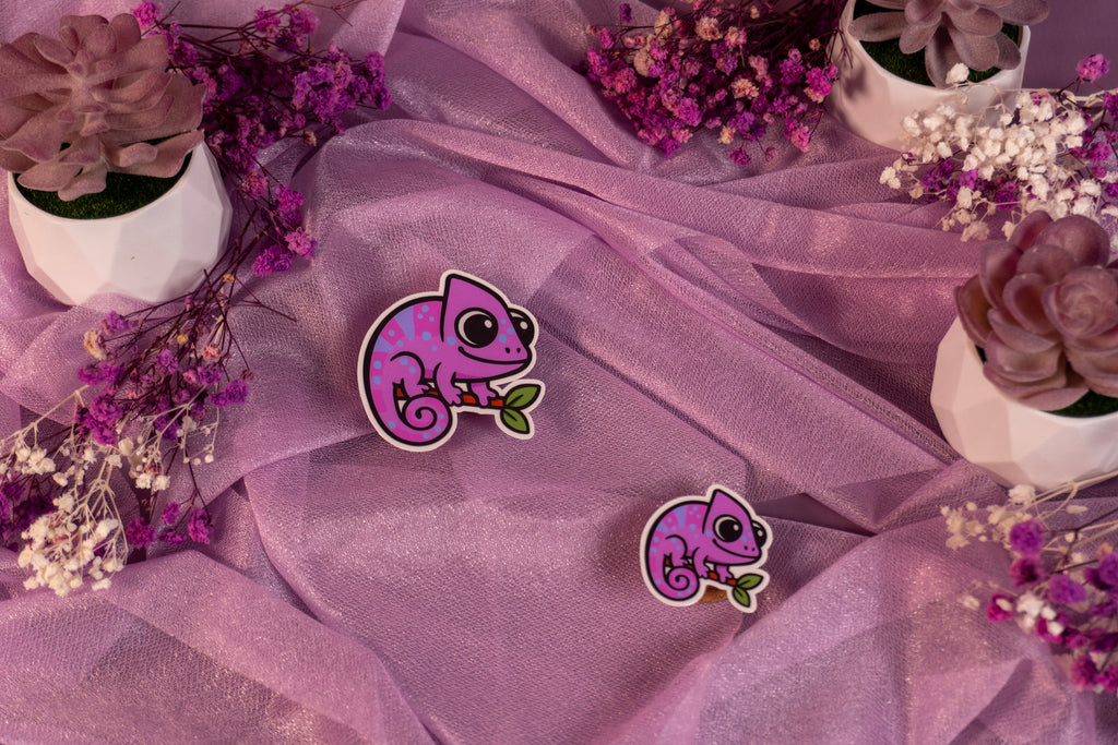 Chameleon Pink Sticker