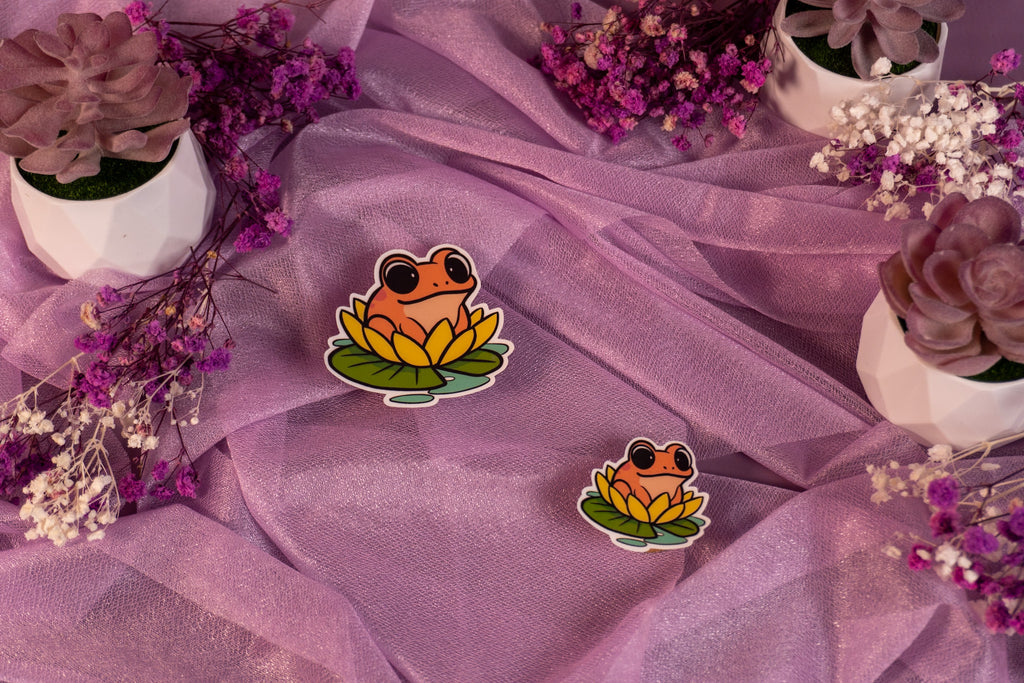Frog Orange Sticker