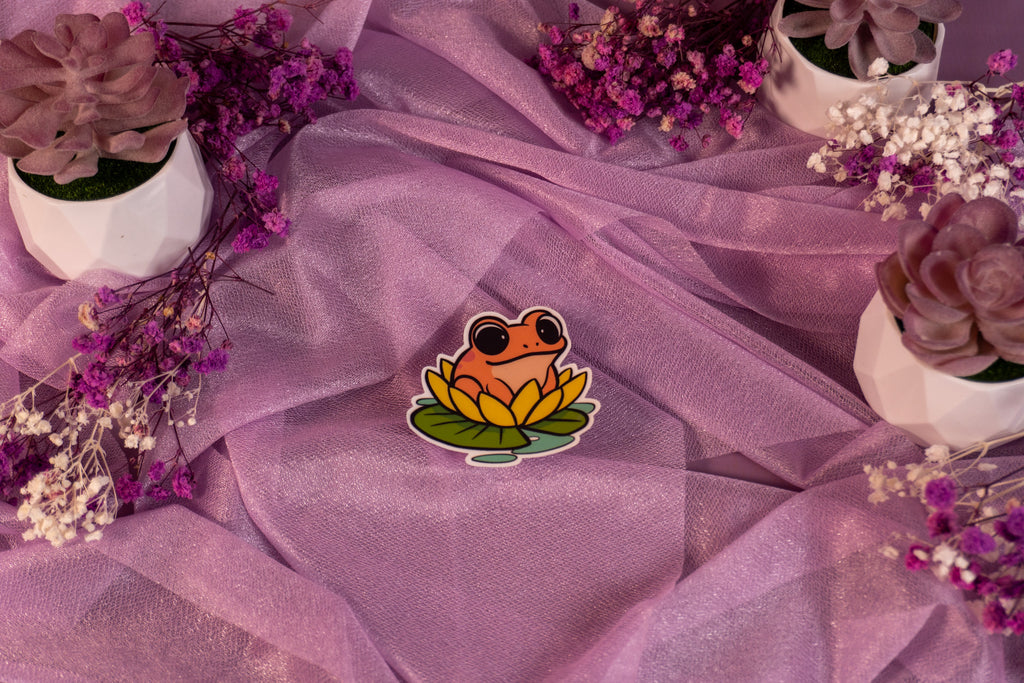 Frog Orange Sticker