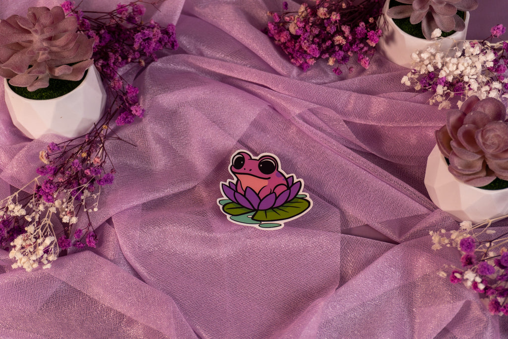 Frog Pink Sticker