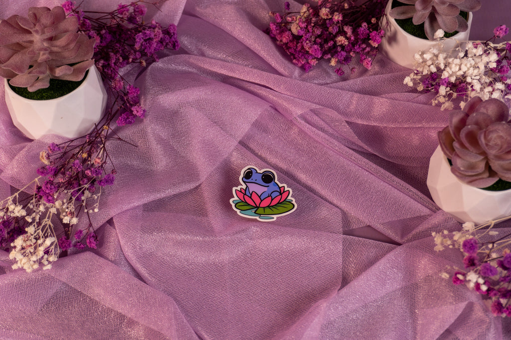 Frog Purple Sticker