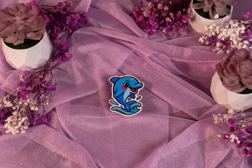 Dolphin Blue Sticker