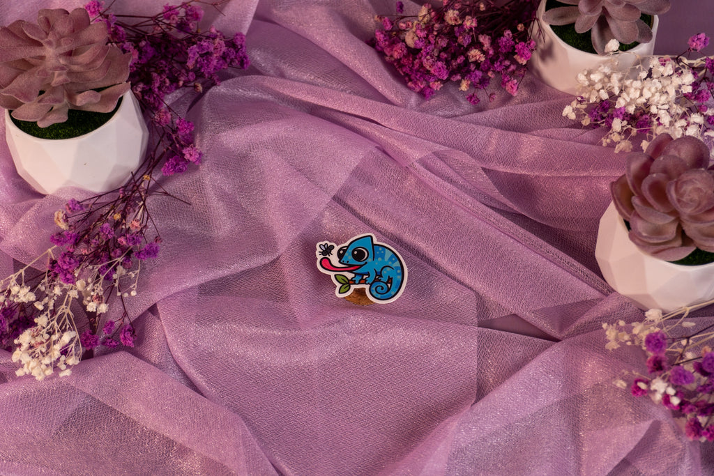 Chameleon Blue Sticker